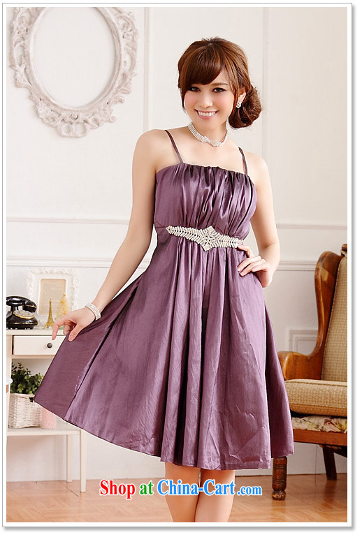 AIDS has been Qi simplicity the US with thin waist waist Palace drill straps dress dresses 9509 A - 1 purple XL pictures, price, brand platters! Elections are good character, the national distribution, so why buy now enjoy more preferential! Health