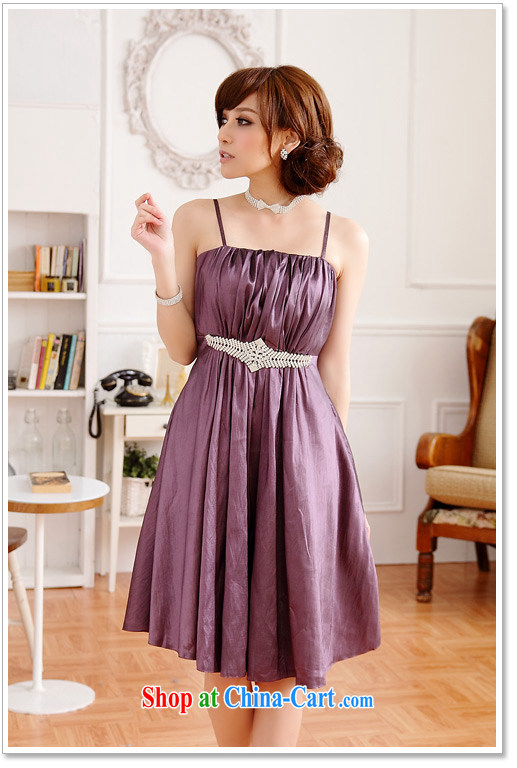 AIDS has been Qi simplicity the US with thin waist waist Palace drill straps dress dresses 9509 A - 1 purple XL pictures, price, brand platters! Elections are good character, the national distribution, so why buy now enjoy more preferential! Health