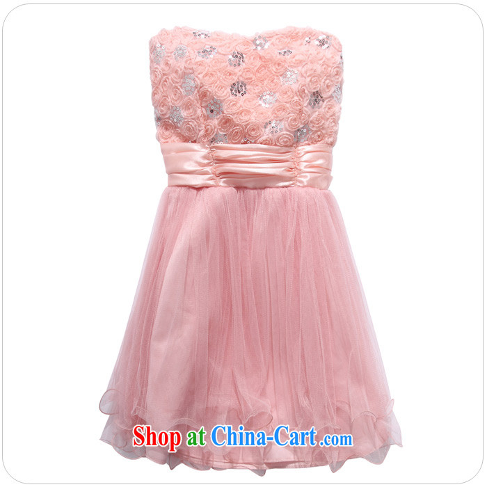 AIDS has been Qi Palace rose buds silk dresses the waist at the chest Princess dress dresses (the stealth shoulder strap) 9100 A - 1 pink XXXL pictures, price, brand platters! Elections are good character, the national distribution, so why buy now enjoy more preferential! Health