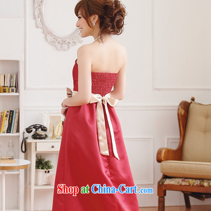 AIDS has been Qi elegant pressure hem and noble the waist and a colorful spell color longer dress dresses 9502 A - 1 red XXXL, AIDS has been Qi (Aiyaqi), online shopping