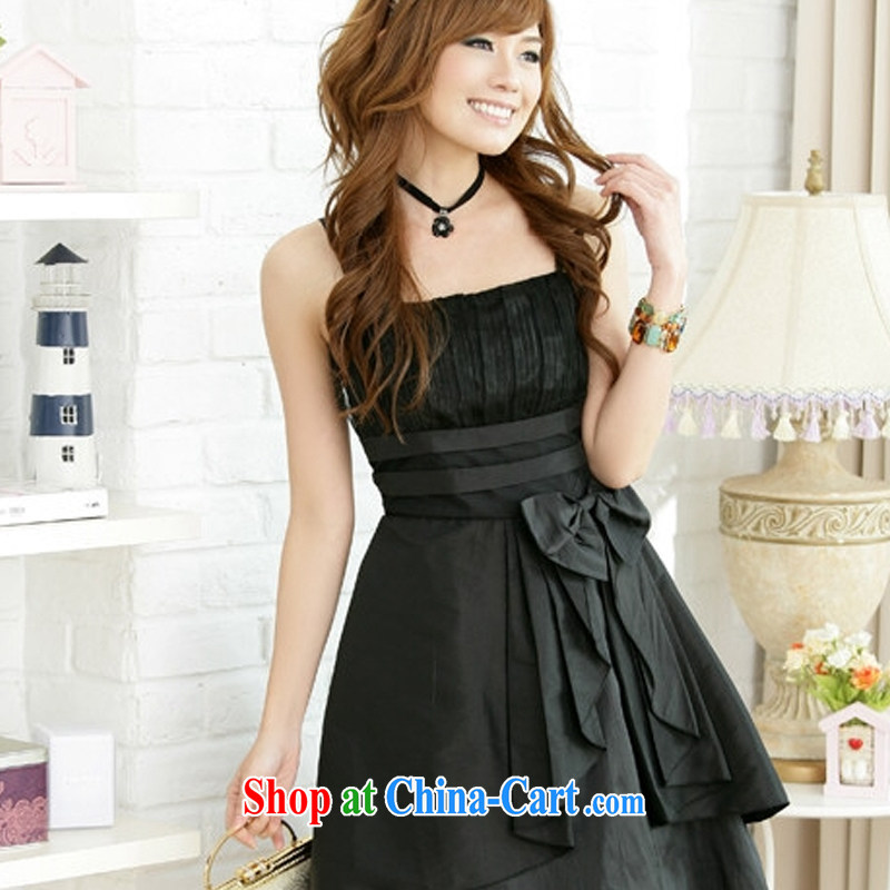AIDS has been Qi noble temperament the butterfly knot dress straps dress 1110 - 1 black XXXL, AIDS has Qi (Aiyaqi), shopping on the Internet