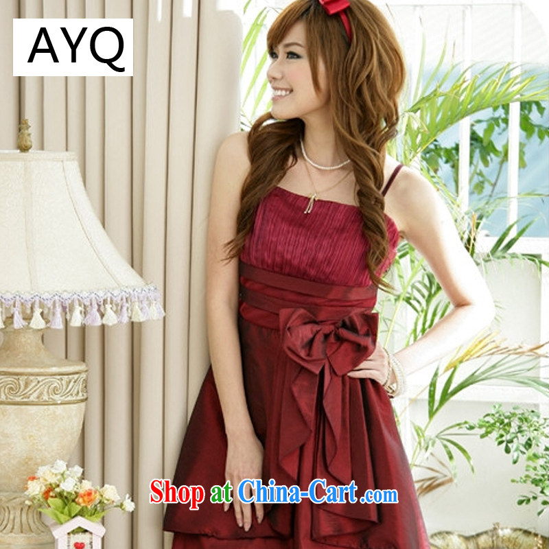 AIDS has been Qi noble temperament the butterfly knot dress straps dress 1110 - 1 black XXXL, AIDS has Qi (Aiyaqi), shopping on the Internet