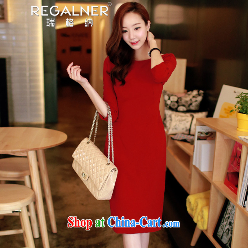 Ryan, the 2015 spring and summer new women with a field for sense of the forklift truck dress long skirt of Yuan Shen style dresses red XL, Ryan Wagner (REGALNER), shopping on the Internet