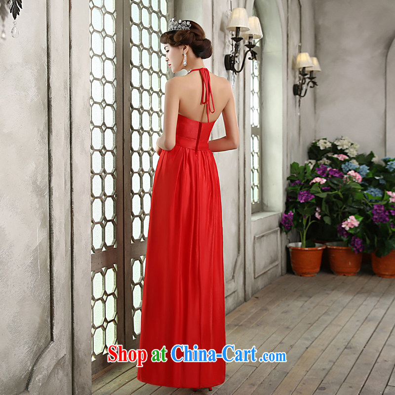 Honey, bride bridal gown long 2015 new mount also temperament red Korean bows service banquet dress bridal red XXL, honey, bride, shopping on the Internet