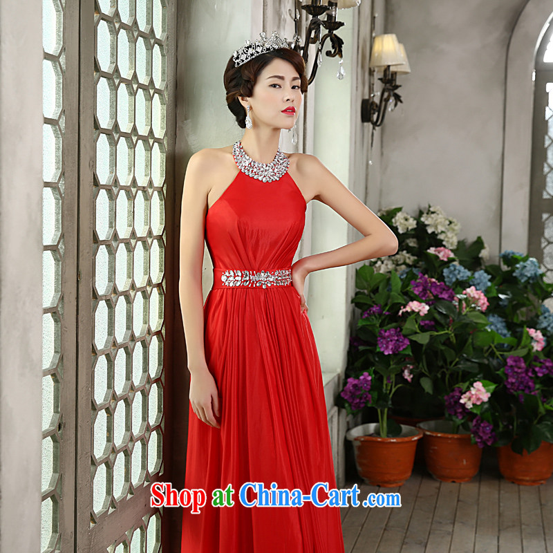 Honey, bride bridal gown long 2015 new mount also temperament red Korean bows service banquet dress bridal red XXL, honey, bride, shopping on the Internet