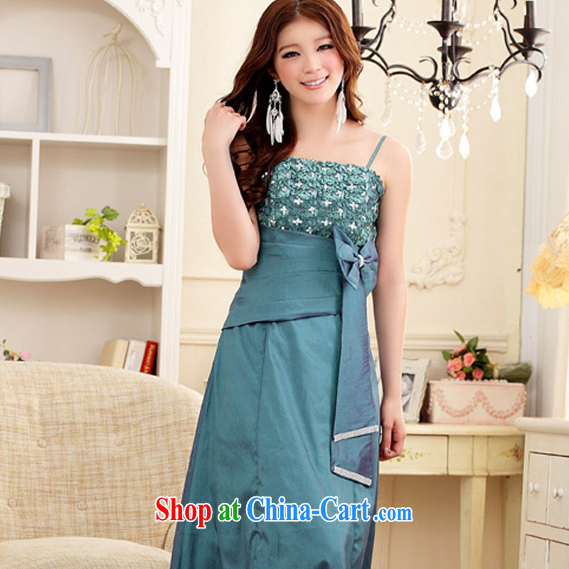 AIDS has been Qi neat and elegant lace water drilling beauty gown 3419 - 1 green XXXL, AIDS has been Qi (Aiyaqi), online shopping