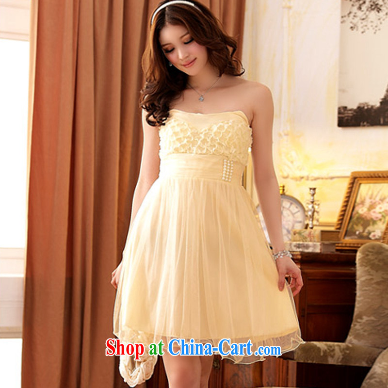 AIDS has been Qi continental Palace wind wiped chest dress dresses 3213 - 1 champagne color XXXL, AIDS has been Qi (Aiyaqi), and, on-line shopping