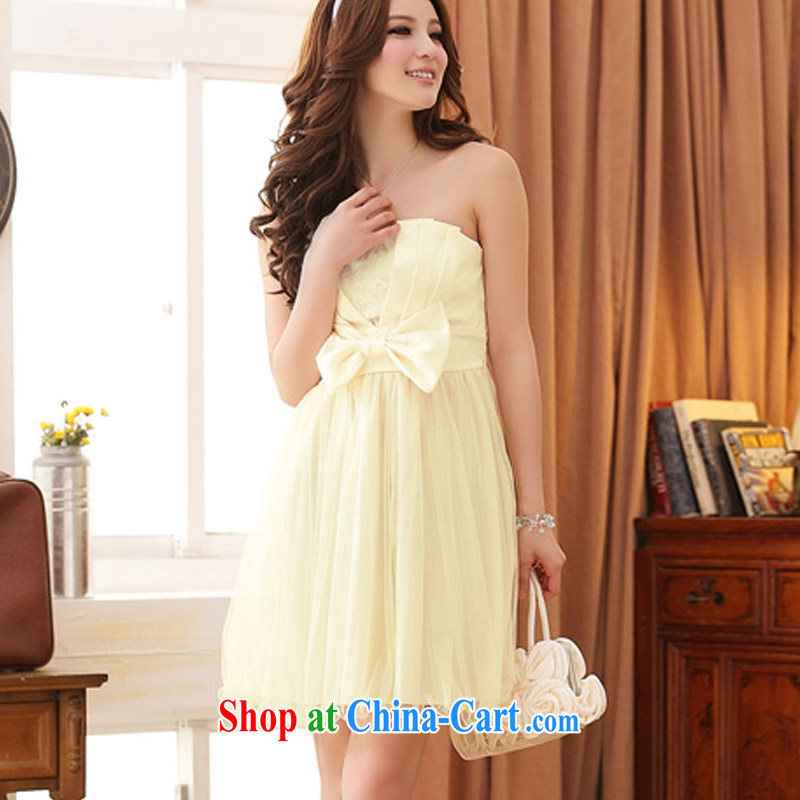 AIDS has been Qi summer coral Princess bow tie-waist dress dresses 3408 - 1 champagne color XXXL, AIDS has Qi (Aiyaqi), shopping on the Internet