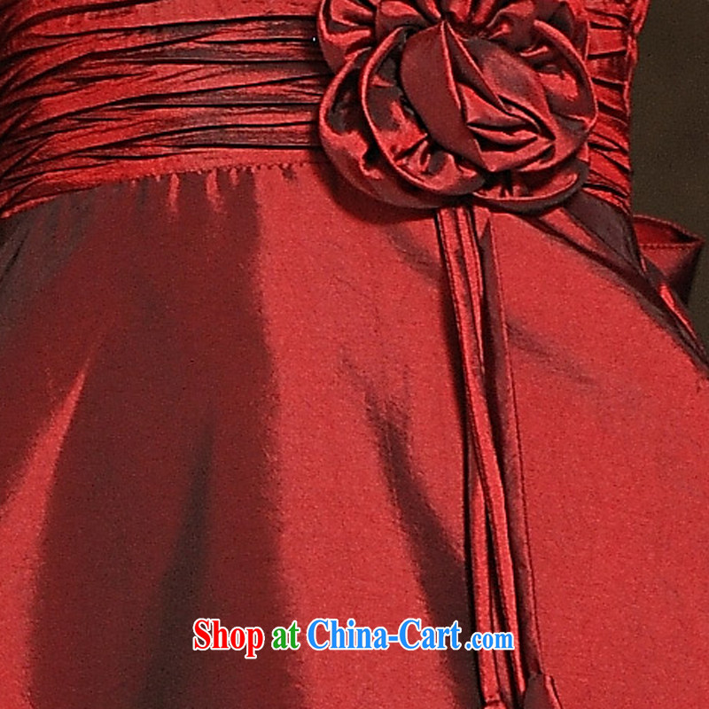 AIDS has been Ki-obsessed with touching the fold manually take dress dresses 8341 - 1 wine red XXXL, AIDS has Qi (Aiyaqi), online shopping