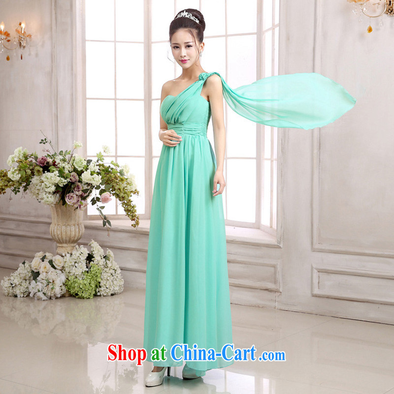 The package mail, Japan, and South Korea version long version bridesmaid sister goddesses, shoulder ice woven beauty long skirt celebration small dress champagne color code F, JK 2. YY, shopping on the Internet