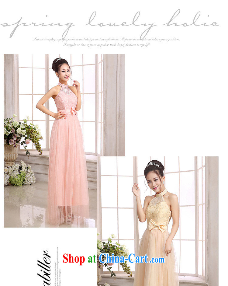 The package mail Korean goddess aura Fan Sin Wai-neck back exposed bare shoulders pink small dress bridal evening dress holiday show longer dresses champagne color code F pictures, price, brand platters! Elections are good character, the national distribution, so why buy now enjoy more preferential! Health