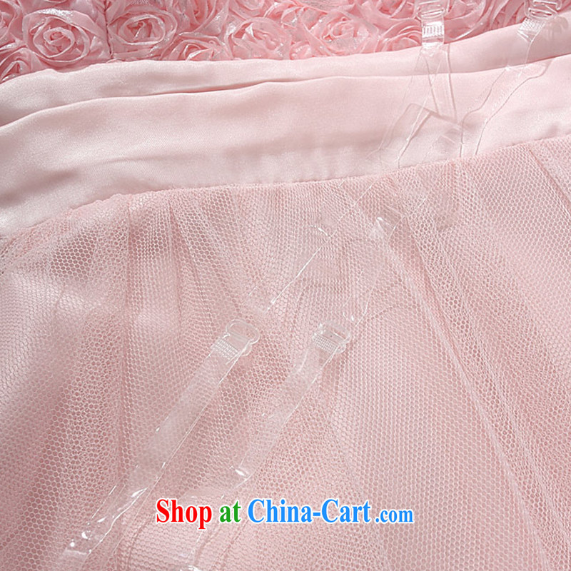 AIDS has been Qi romantic rose-waist Web yarn end chest dress dresses 3109 - 1 pink XXXL, AIDS has Qi (Aiyaqi), shopping on the Internet