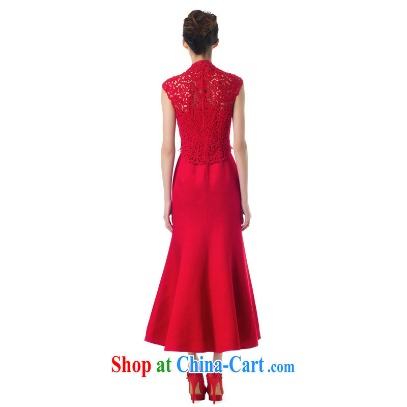 Wood is really the 2015 spring new stitching language empty wedding dress bridal toast clothing wedding dress women's clothing 42,798 04 deep red XL, wood really has, on-line shopping