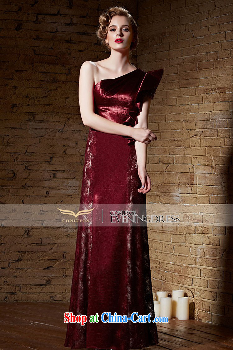 Creative Fox Evening Dress 2015 new sexy single shoulder bridesmaid dress dress red bridal wedding dress banquet toast service annual 30,869 dresses deep red XXL pictures, price, brand platters! Elections are good character, the national distribution, so why buy now enjoy more preferential! Health