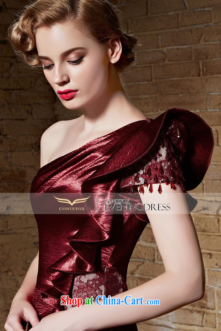 Creative Fox Evening Dress 2015 new sexy single shoulder bridesmaid dress dress red bridal wedding dress banquet toast service annual 30,869 dresses deep red XXL pictures, price, brand platters! Elections are good character, the national distribution, so why buy now enjoy more preferential! Health