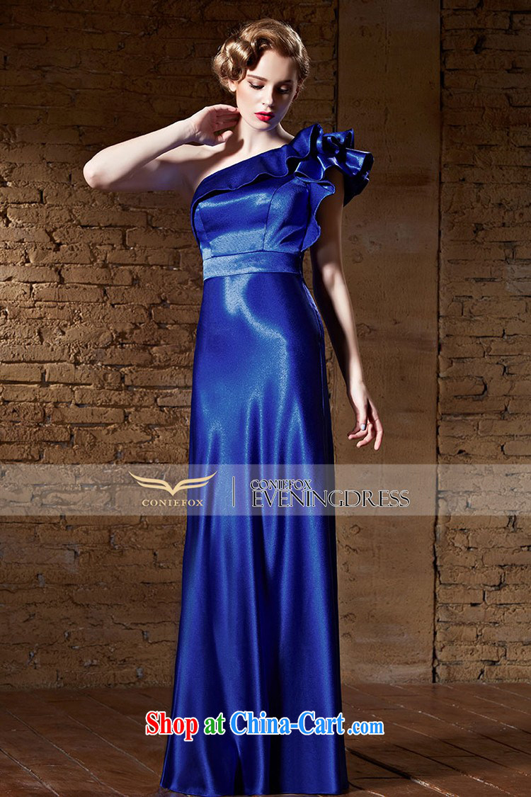 Creative Fox 2015 New Evening Dress blue single shoulder dress long dress evening dress toast reception service annual dress dress presided over 30,855 deep blue XXL pictures, price, brand platters! Elections are good character, the national distribution, so why buy now enjoy more preferential! Health