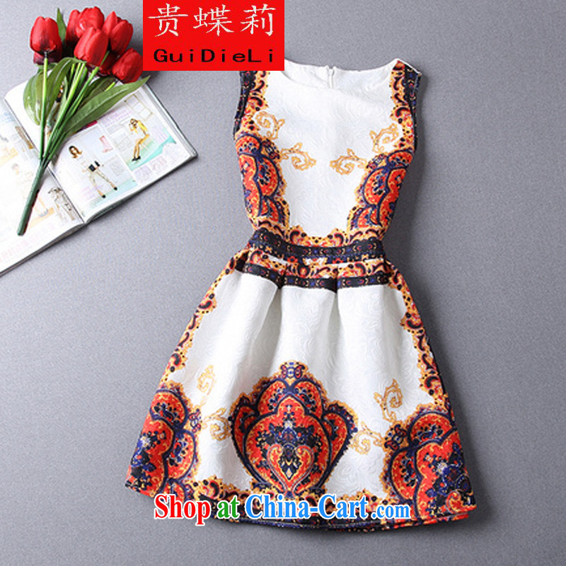 The butterfly Li 2015 spring New Name yuan style beauty Princess large code shaggy dress small dress dress Crown orange XL