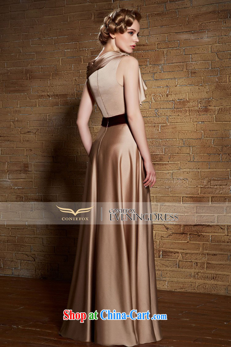 Creative Fox dress high waist graphics slim, dress banquet bridal toast dress long skirt gold dress female annual meeting moderator Evening Dress dress 30,880 apricot XXL pictures, price, brand platters! Elections are good character, the national distribution, so why buy now enjoy more preferential! Health
