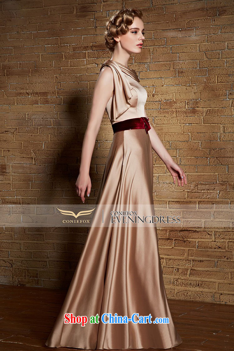 Creative Fox dress high waist graphics slim, dress banquet bridal toast dress long skirt gold dress female annual meeting moderator Evening Dress dress 30,880 apricot XXL pictures, price, brand platters! Elections are good character, the national distribution, so why buy now enjoy more preferential! Health
