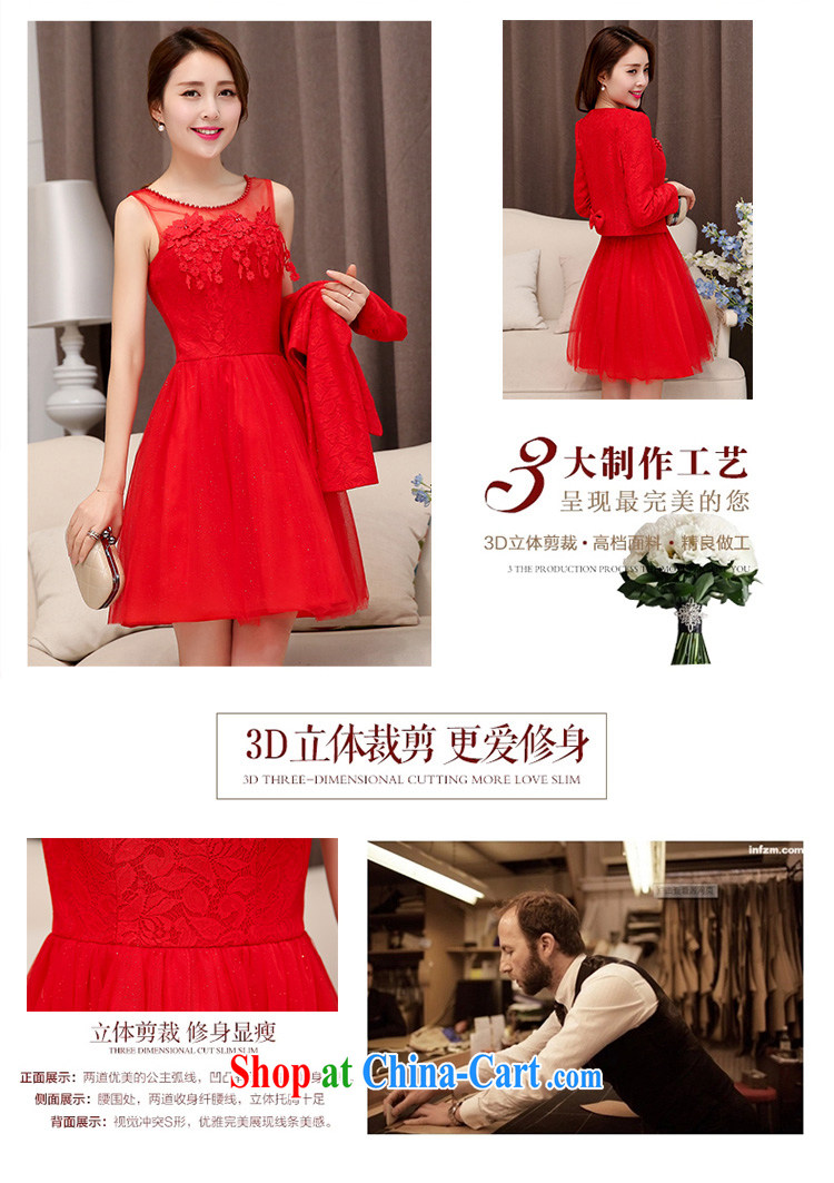 Thanks for Mrs 2015 new spring Korean fashion trends beauty sweet temperament red jacket dresses wedding dresses skirt bridesmaid clothing female Red XL pictures, price, brand platters! Elections are good character, the national distribution, so why buy now enjoy more preferential! Health