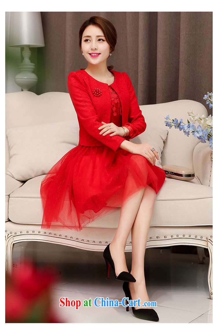 Thanks for Mrs 2015 new spring Korean fashion trends beauty sweet temperament red jacket dresses wedding dresses skirt bridesmaid clothing female Red XL pictures, price, brand platters! Elections are good character, the national distribution, so why buy now enjoy more preferential! Health