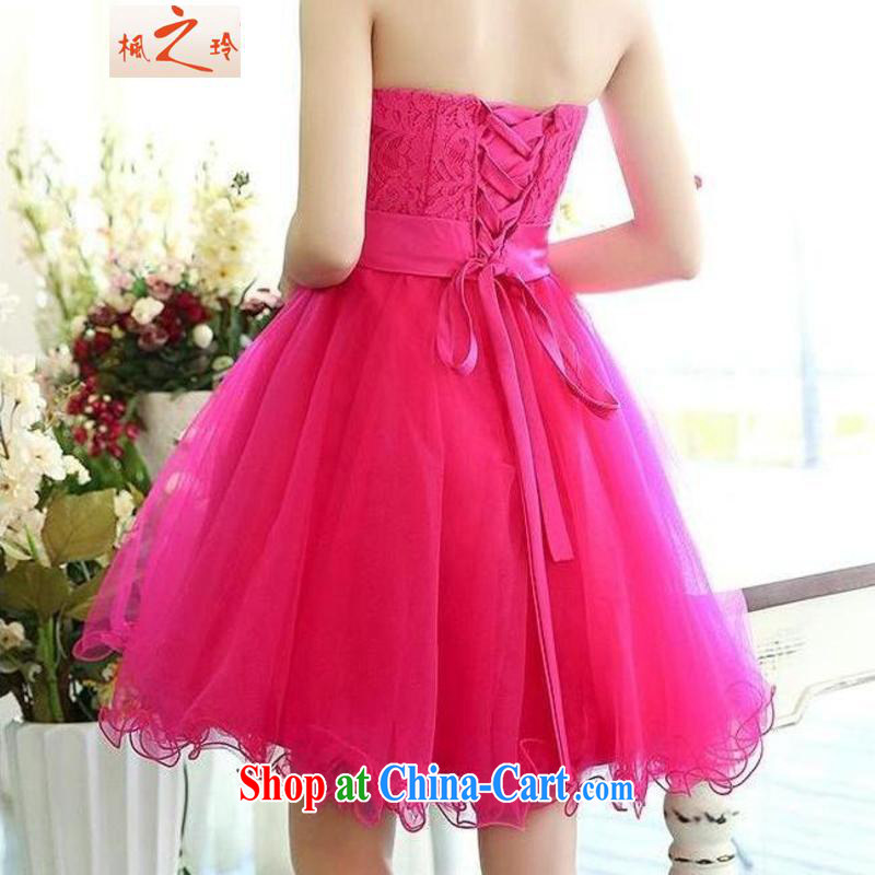 One of Feng-ling 2015 summer new Korean beauty is also stylish and the waist beauty graphics thin shaggy dress small dress bridesmaid dresses girls of red XL, maple and Ling (fengzhiling), online shopping