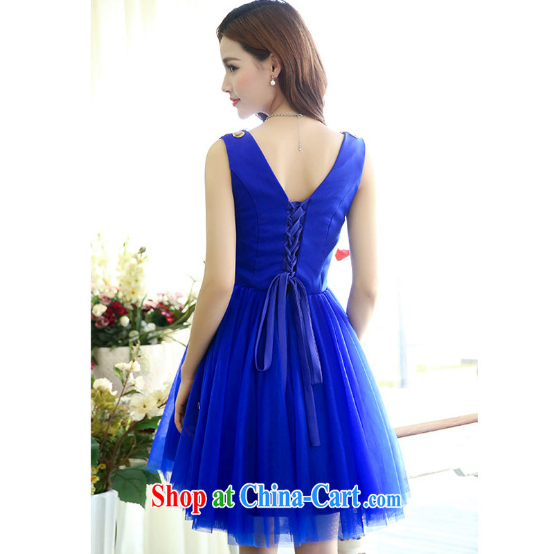 Los Angeles spring 2015 new dress bridal bridesmaid dress beauty and stylish Peacock pattern shaggy dress dress dress royal blue XL, Los Angeles (ROLUZEE), shopping on the Internet