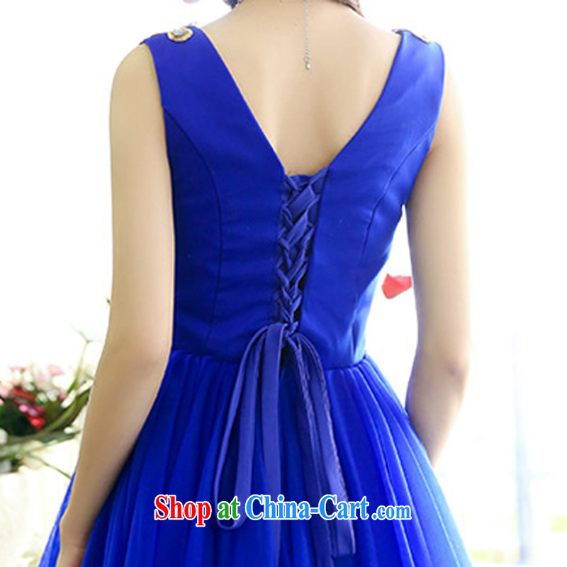 Los Angeles spring 2015 new dress bridal bridesmaid dress beauty and stylish Peacock pattern shaggy dress dress dress royal blue XL, Los Angeles (ROLUZEE), shopping on the Internet