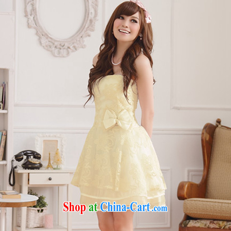 AIDS has been Qi Korean female new European root yarn. rust at the chest Princess dress bridesmaid dresses small annual dress dresses (with stealth) 9702 A champagne color codes, AIDS has Qi (Aiyaqi), online shopping