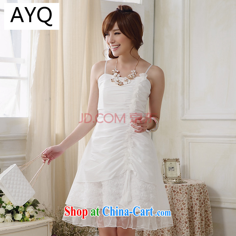 AIDS has been in Europe and America-wind spring and summer palace wedding 100 ground-waist larger ladies dress banquet small dress 9903 A - 1 white are code