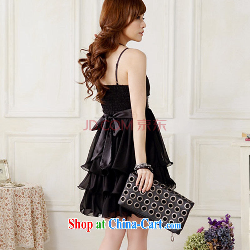 AIDS has been Qi in Europe and America, stylish and elegant lady with light drill wedding dresses small dress sister snow woven dresses (the great belt clip) 9908 A - 1 black, code, AIDS has been Qi (Aiyaqi), online shopping