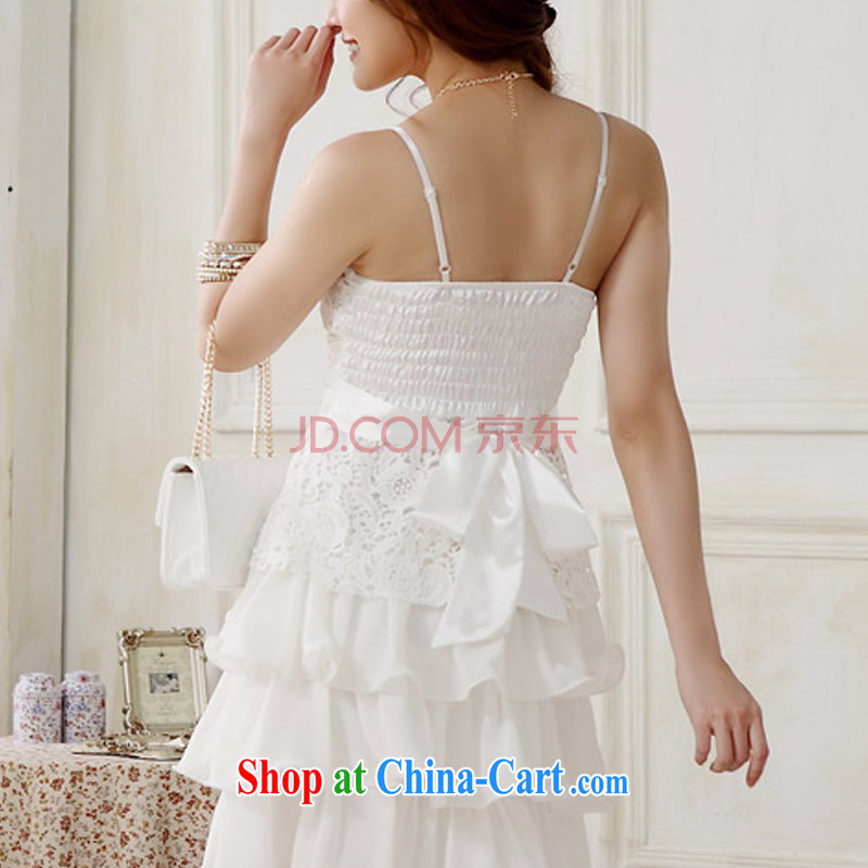 AIDS has been Qi is the lady with sweet lace tie-cake Princess dress dinner appointment adult small dress dresses 9909 A - 1 white XXXL, AIDS has Qi (Aiyaqi), online shopping