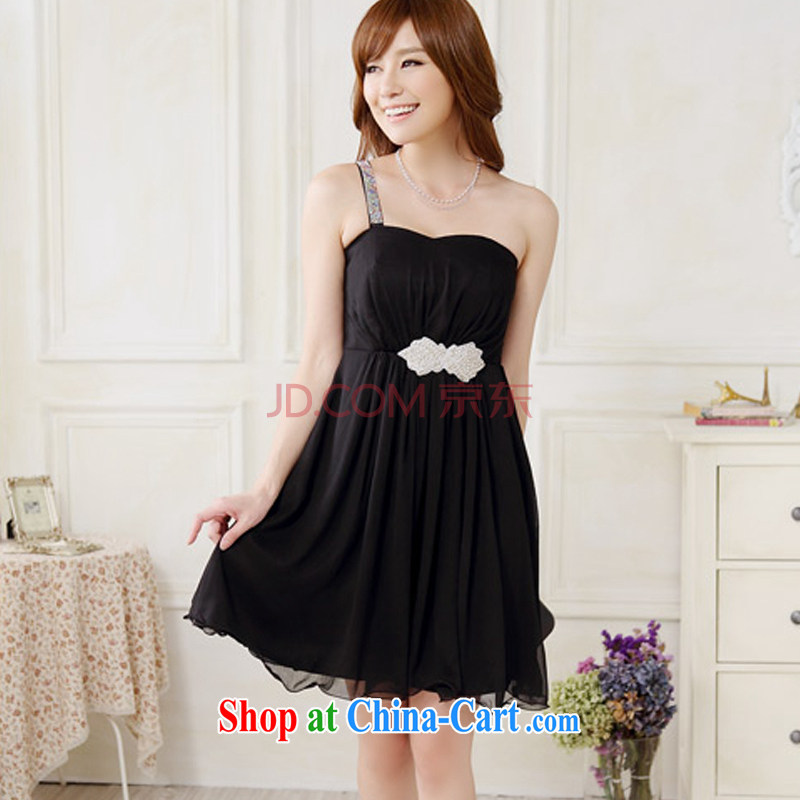 AIDS has been Qi appointments Click shoulder dress dress sense of light drill dress code and the shoulder snow woven dresses dresses 9708 A - 1 black, code, AIDS has Qi (Aiyaqi), and, on-line shopping