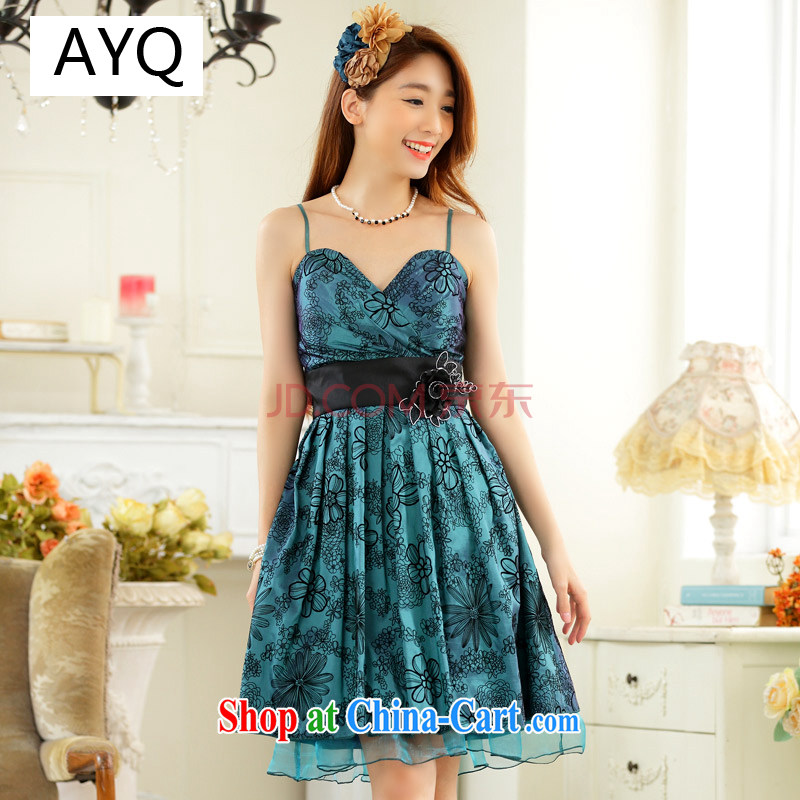 AIDS has been Qi three-dimensional kidney dress mentioned tread banquet sister strap dresses small dress 9924 A - 1 green are code