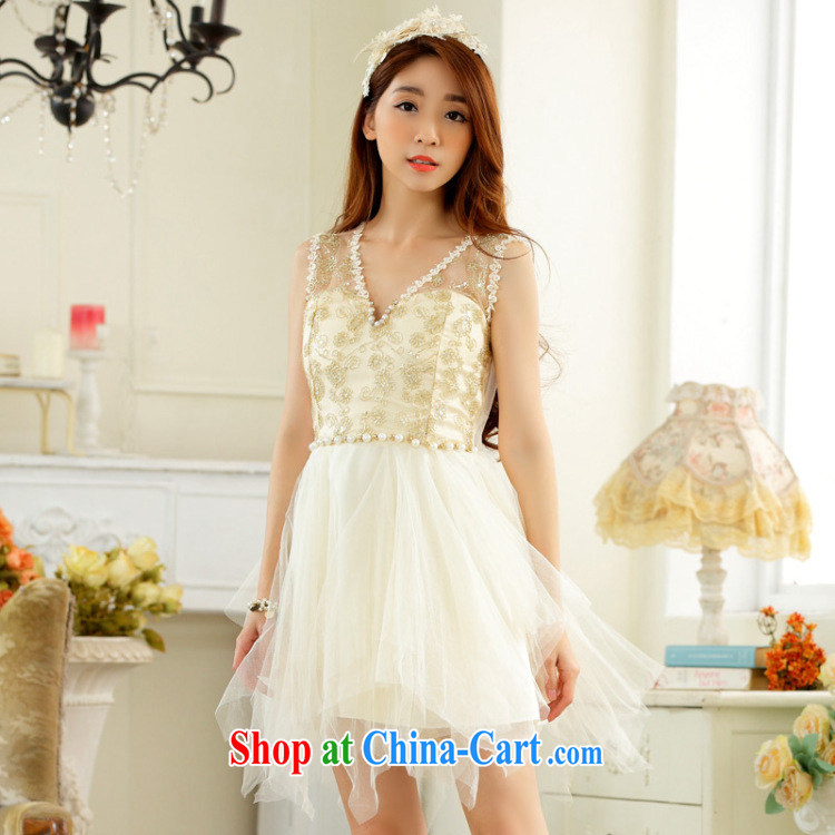 AIDS has been Qi Korean sweet V is not rule by a dress code the beauty vest dresses summer dresses 9928 B - 1 champagne color, pictures, price, brand platters! Elections are good character, the national distribution, so why buy now enjoy more preferential! Health