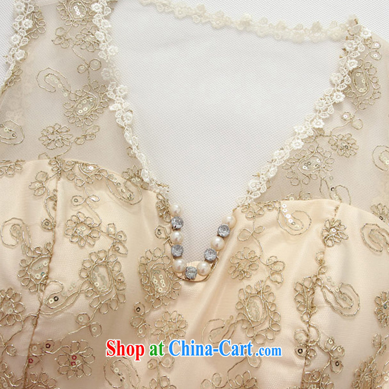 AIDS has been Qi Korean sweet V is not Rules Web yarn dress code the beauty vest dresses summer dresses 9928 B - 1 champagne color codes, AIDS has Qi (Aiyaqi), online shopping