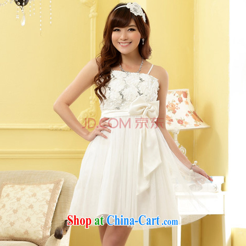 AIDS has been Qi sweet dress skirt short, Mary Magdalene show chest-dress bridesmaid service (the invisible) 9900 A - 1 white, code, and AIDS has Qi (Aiyaqi), online shopping