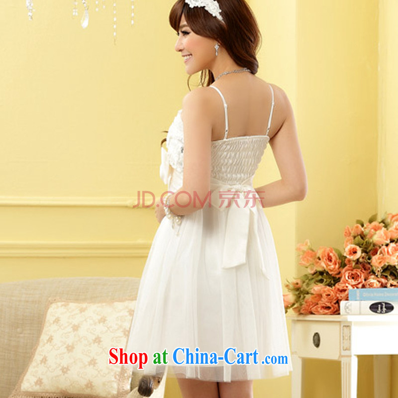 AIDS has been Qi sweet dress skirt short, Mary Magdalene show chest-dress bridesmaid service (the invisible) 9900 A - 1 white, code, and AIDS has Qi (Aiyaqi), online shopping