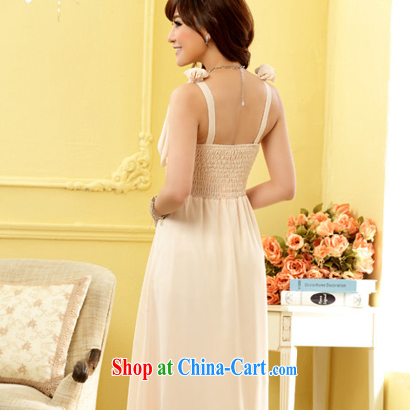 AIDS has been Qi flouncing cuff round-collar pin Pearl ball night elegance long version the code dress evening dress dress A 9807 - 1 champagne color code, the already-ki (Aiyaqi), online shopping