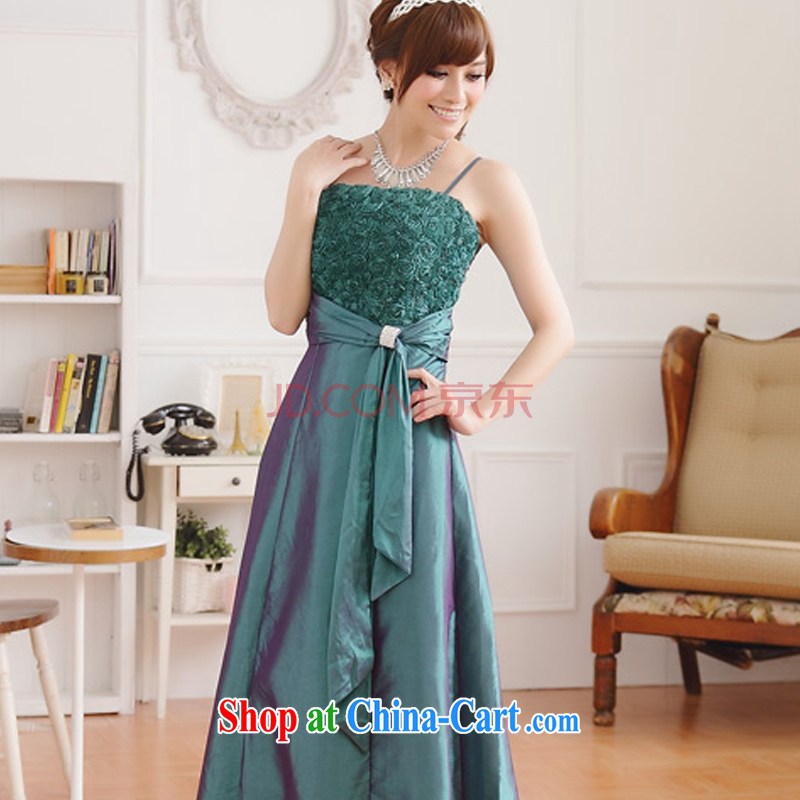 AIDS has been Qi roses graphics thin drill fastener straps large code dress banquet appointments, dresses, President 9700 A - 1 green, code, and AIDS has been Qi (Aiyaqi), online shopping