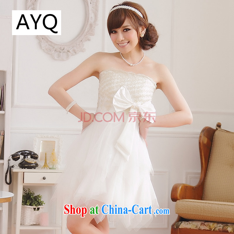 AIDS has been Qi-waist bare chest dress dress bridesmaid dress beauty bow-tie the Pearl Princess _the invisible_ 9106 A - 1 white are code
