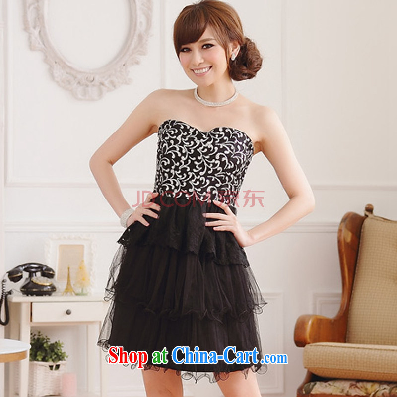 AIDS has been Qi (Spring/Summer beauty, Video thin smears chest graduated from night dancing wedding sister bridesmaid dresses dress (the invisible) 9108 A - 1 black, code, AIDS has Qi (Aiyaqi), online shopping