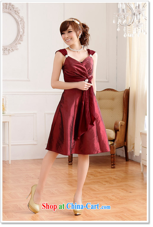 AIDS has been Ki-won late version with bare chest thin waist cultivating V collar XL dress skirt strap with sister (diamonds may be split, with wrapped chest) 9506 A - 1 wine red XXL pictures, price, brand platters! Elections are good character, the national distribution, so why buy now enjoy more preferential! Health