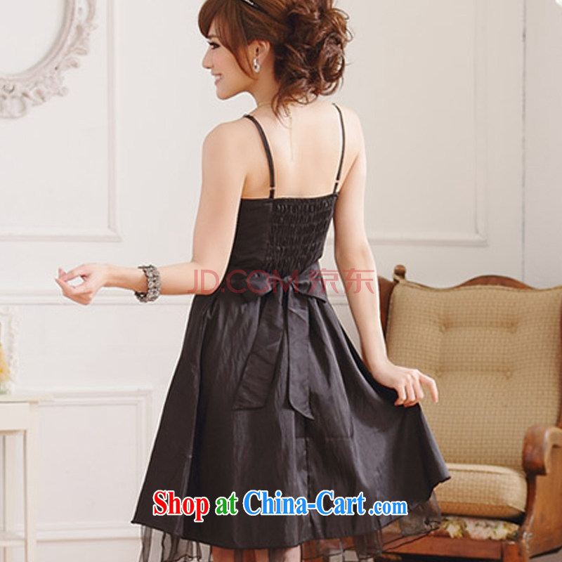 AIDS has been Qi Korean version wiped his chest even dress high waist Pearl bow-tie back tension on the MM waist and sisters with 9105 D - 1 black, code, AIDS has Qi (Aiyaqi), online shopping