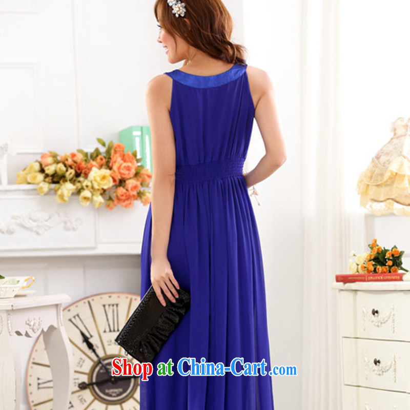 AIDS has been Qi in Europe and America, elegant and bright snow-woven long evening dress wedding toast serving long skirt moderator evening clothes A 9625 - 1 blue XXXL, AIDS has Qi (Aiyaqi), shopping on the Internet