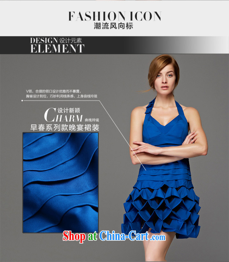 Ryan than the 2015 spring and summer evening dress high-end name-yuan style silk dress dresses evening dress, female blue XL pictures, price, brand platters! Elections are good character, the national distribution, so why buy now enjoy more preferential! Health