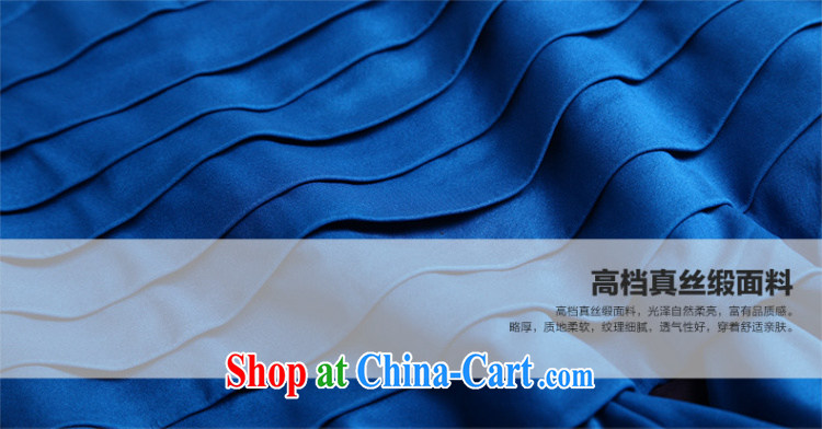 Ryan than the 2015 spring and summer evening dress high-end name-yuan style silk dress dresses evening dress, female blue XL pictures, price, brand platters! Elections are good character, the national distribution, so why buy now enjoy more preferential! Health