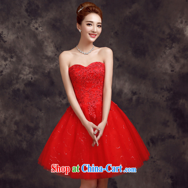 A good service is 2015 new spring Korean bridal wedding dress bridesmaid's sister in short, small banquet dress red 2 XL, good service, and, shopping on the Internet