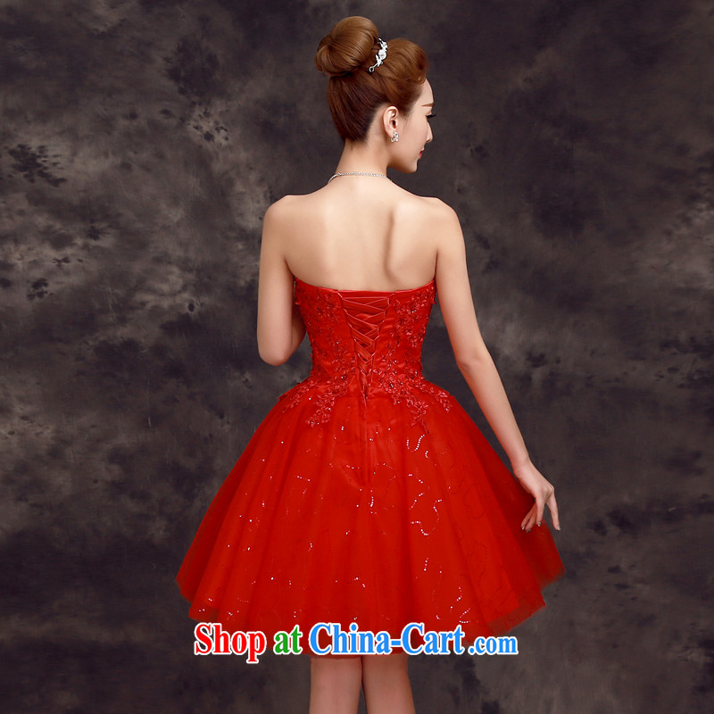 A good service is 2015 new spring Korean bridal wedding dress bridesmaid's sister in short, small banquet dress red 2 XL, good service, and, shopping on the Internet