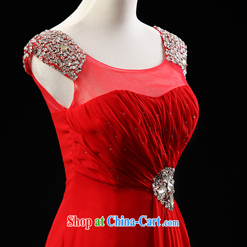 Love, Ms Audrey EU Yuet-mee, RobinIvy) dress new 2015 spring and summer shoulders diamond jewelry long, with evening dress bows dress L 13,789 red XL, Paul love, Ms Audrey EU, shopping on the Internet